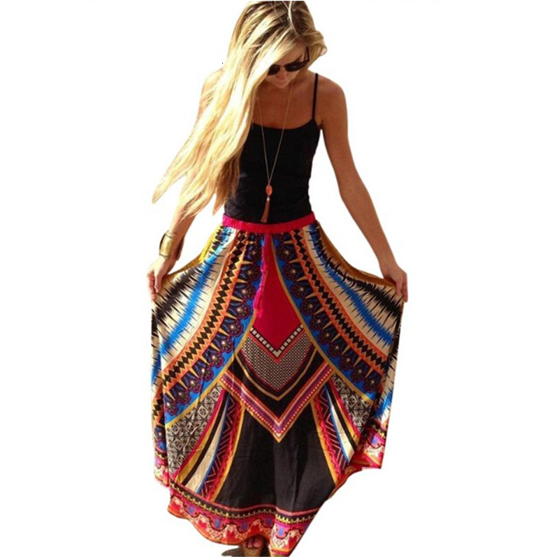 Summer Boho Ethnic Floral Printed Skirts Elegant Lady Loose Oversize Maxi Dresses For Women Large Swing Skirts, Black
Summer Boho Ethnic Floral Printed Skirts Elegant Lady Loose Oversize Maxi Dresses For Women Large Swing Skirts, Black