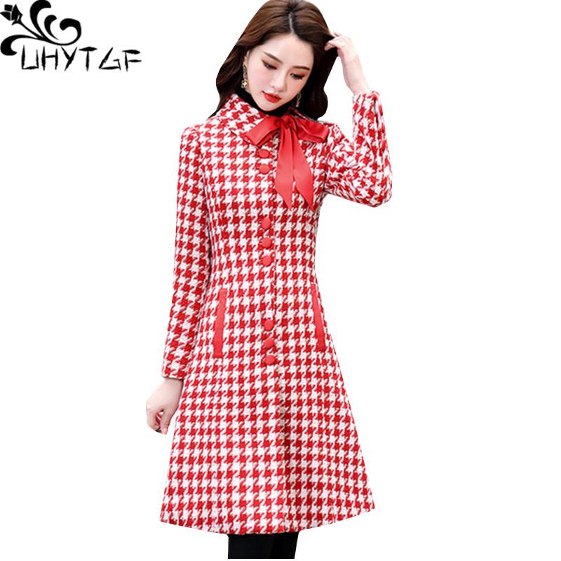 UHYTGF Fashion Women Autumn Winter Wool Coat 2020 Korean Plaid Slim Female Jacket Long Sleeve Casual Warm Plus Size Outwear 1089, Black
UHYTGF Fashion Women Autumn Winter Wool Coat 2020 Korean Plaid Slim Female Jacket Long Sleeve Casual Warm Plus Size Outwear 1089, Black