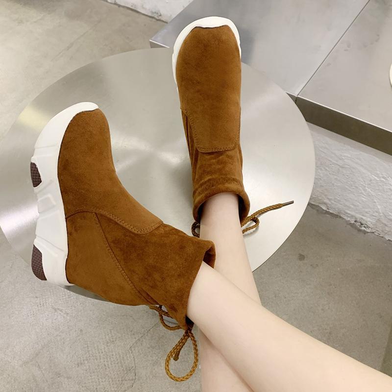 Faux Suede High Platform Boots Women 2020 Autumn Chunky Hidden Heels Ankle Boots Woman Black lace up Wedges Shoes Female
Faux Suede High Platform Boots Women 2020 Autumn Chunky Hidden Heels Ankle Boots Woman Black lace up Wedges Shoes Female