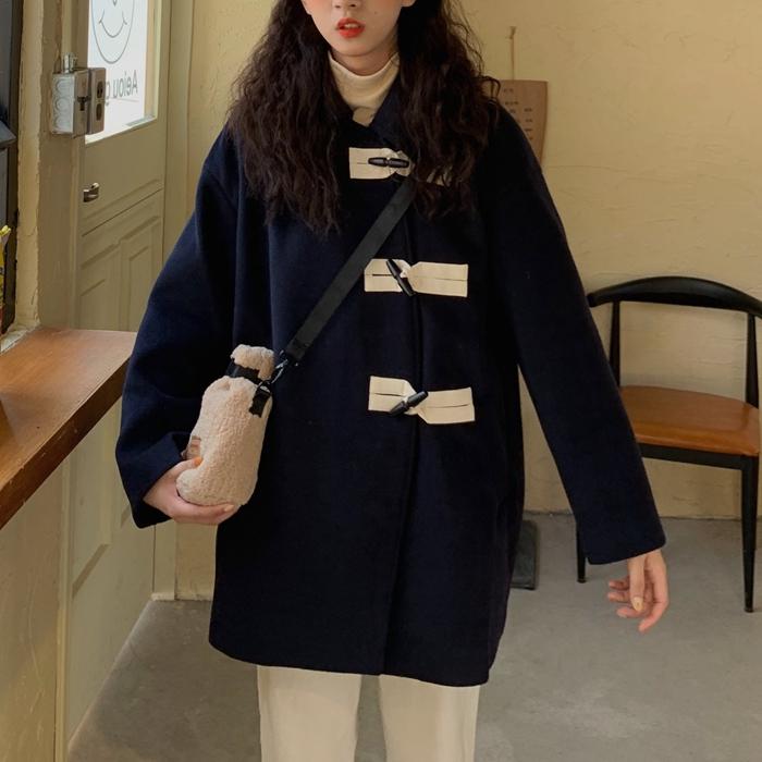 Winter Thicken Wool Coat Women Cute High Quality Korean Fashion Wool Coat Cashmere Blend Chaquetas De Mujer Women Jackets DE50MN, Dark blue
Winter Thicken Wool Coat Women Cute High Quality Korean Fashion Wool Coat Cashmere Blend Chaquetas De Mujer Women Jackets DE50MN, Dark blue