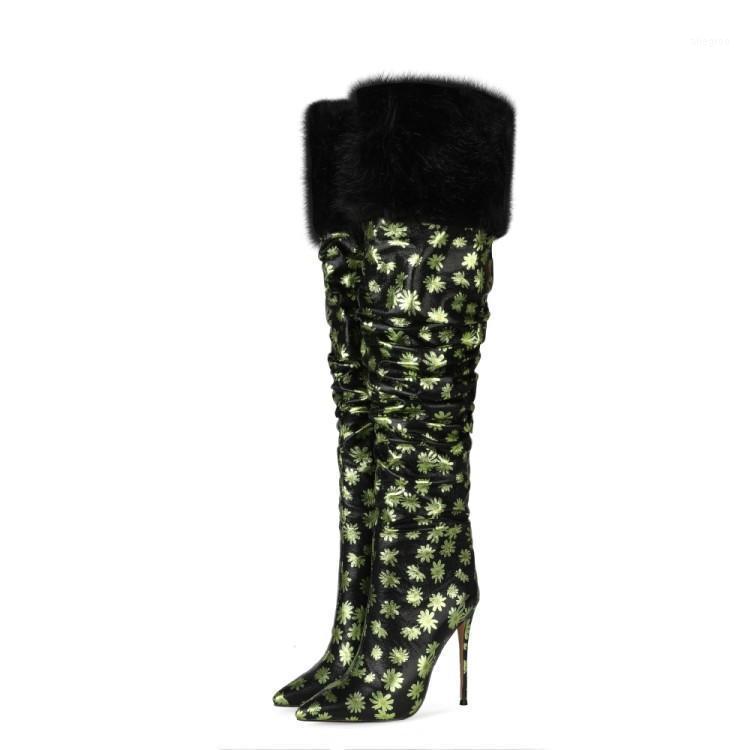 Woman Winter Keep Warm Over The Knee Boots Ladies Flower Print High Heels Pointed Toe High Boots 35-44 Women's Winter1, Sky blue
Woman Winter Keep Warm Over The Knee Boots Ladies Flower Print High Heels Pointed Toe High Boots 35-44 Women's Winter1, Sky blue