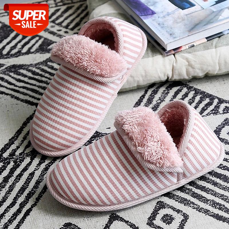 Warm Velvet Winter Woman Slippers Stripe Couple Plush Slippers Non Slip Indoor Soft Wear-resistant Home Female Shoes #1u2V, Blue
Warm Velvet Winter Woman Slippers Stripe Couple Plush Slippers Non Slip Indoor Soft Wear-resistant Home Female Shoes #1u2V, Blue