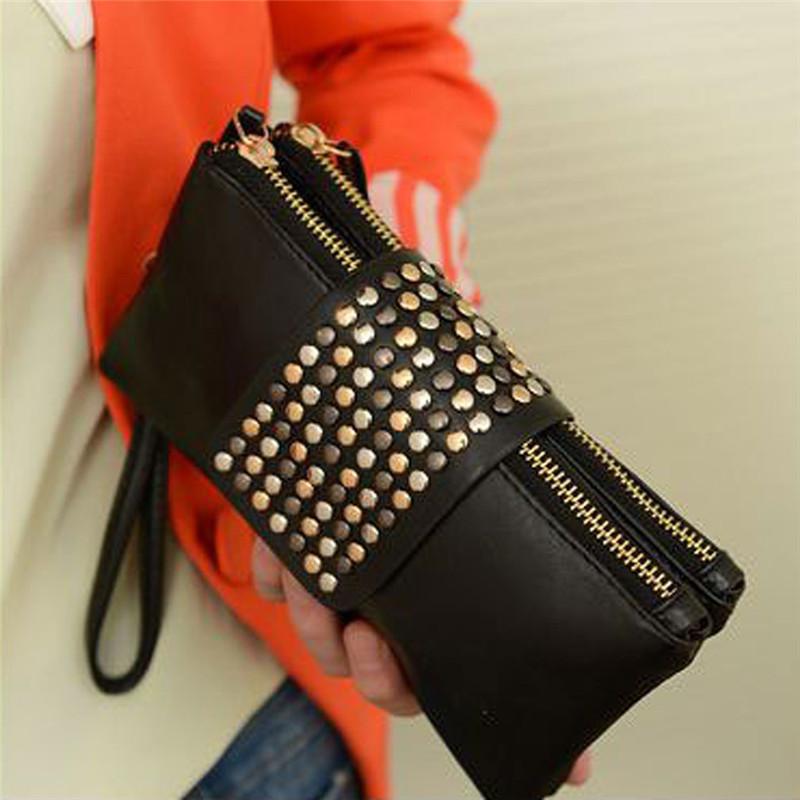 Multi-Functional Women Clutch Bag Fashion Rivet Large Capacity PU Leather Wallet Purse Party Evening Handbags Phone Bag, Black
Multi-Functional Women Clutch Bag Fashion Rivet Large Capacity PU Leather Wallet Purse Party Evening Handbags Phone Bag, Black