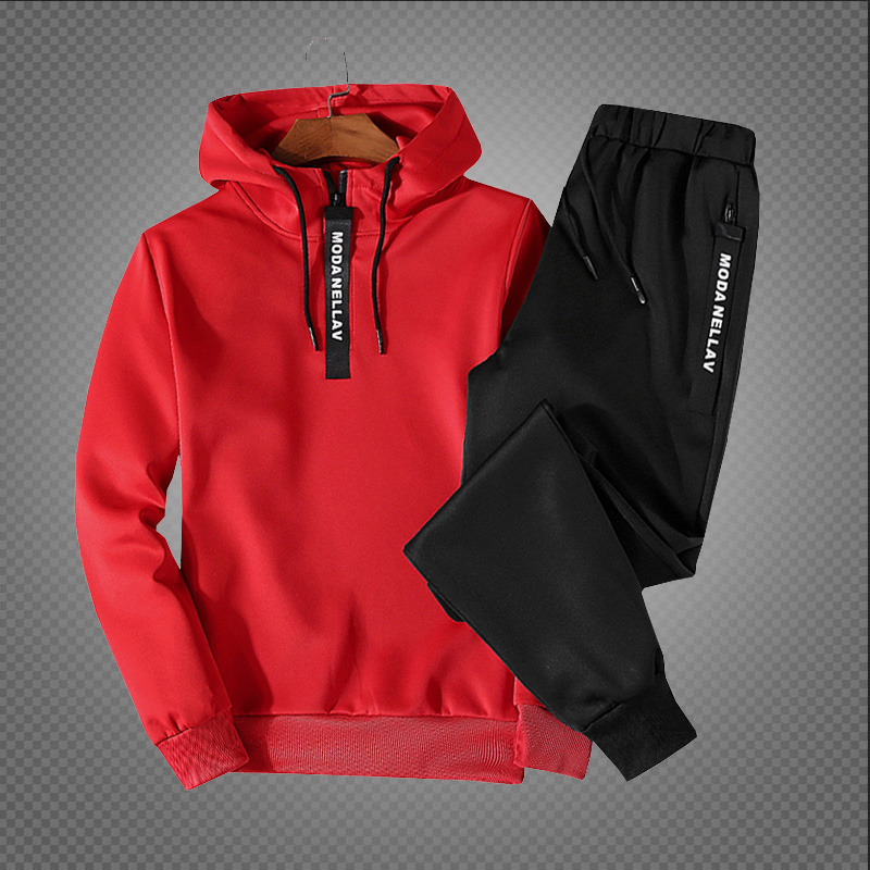 Men's Hoodie Set Casual Tracksuit Set Brand Sportswear Men Sweat Suit Man New Autumn Winter 2PCS Clothes hombre, Em114 red
Men's Hoodie Set Casual Tracksuit Set Brand Sportswear Men Sweat Suit Man New Autumn Winter 2PCS Clothes hombre, Em114 red