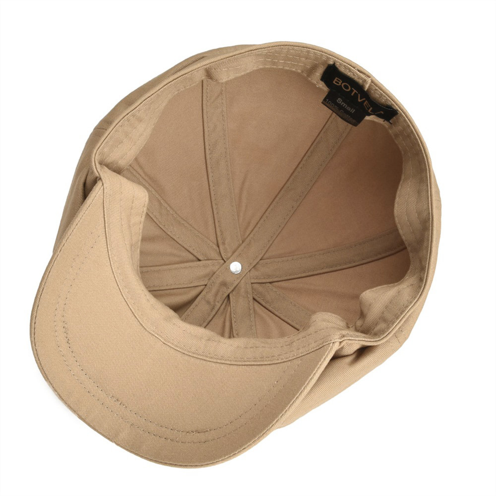 BOTVELA Big Large Newsboy Cap Men's Twill Cotton Eight Panel Hat Women's Baker Boy Caps Khaki Retro Hats Male Boina Beret 003 201216