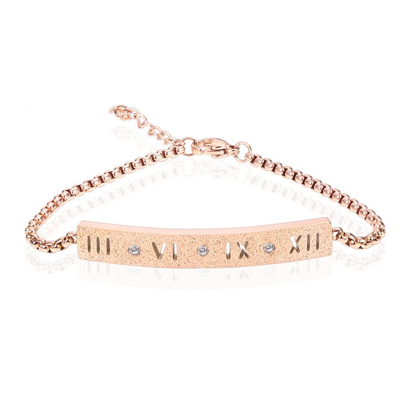 RIR New Arrived Fashion Bar Shape Pendant Cut Out Roman Numerals Gold Color Wedding Women Bracelet In Stainless Steel
RIR New Arrived Fashion Bar Shape Pendant Cut Out Roman Numerals Gold Color Wedding Women Bracelet In Stainless Steel