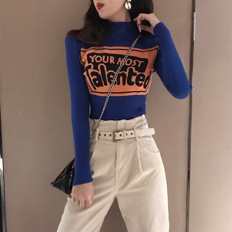 2021 Joker Temperament Jacket New Hong Kong Taste Retro-thin Letter Thin Half Tall Neck Jumper SIOA, White
2021 Joker Temperament Jacket New Hong Kong Taste Retro-thin Letter Thin Half Tall Neck Jumper SIOA, White