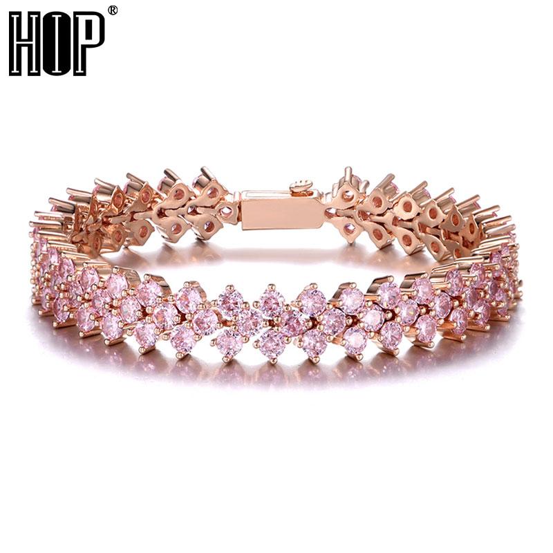 Hip Hop 10MM Bling Iced Out Rose Gold Tennis Chain CZ Copper Setting + Cubic Zirconia Stones Bracelet For Men Women Jewelry
Hip Hop 10MM Bling Iced Out Rose Gold Tennis Chain CZ Copper Setting + Cubic Zirconia Stones Bracelet For Men Women Jewelry