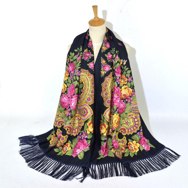 2020 Women's Russian Print Scarf Female Floral Pattern Cotton Scarves Wraps Retro Ukrainian Ladies Fringed National Scarf Shawl
2020 Women's Russian Print Scarf Female Floral Pattern Cotton Scarves Wraps Retro Ukrainian Ladies Fringed National Scarf Shawl