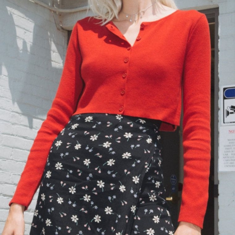 Fall 2019 Knitted Cardigan Button Up Korean Cute Sweaters Cropped Cardigan Women Kawaii Crop Sweater Knitting Top Streetwear T200101