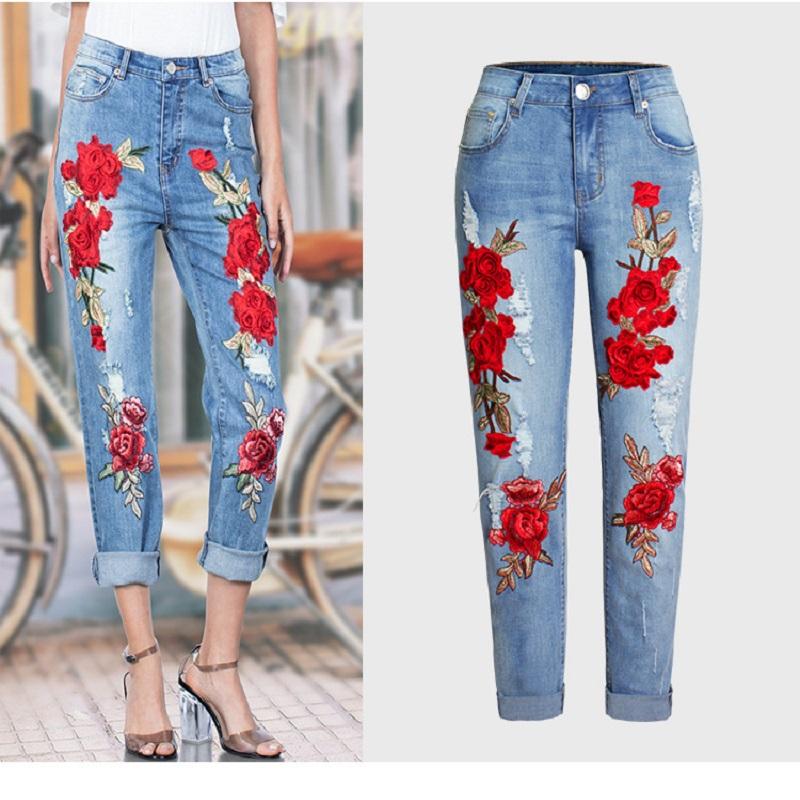 2020 New Arrivals Woman Autumn Winter High Waist Ladies Jeans 3D Embroidery Floral Hole High Street Denim Skinny Stright Pants, Blue
2020 New Arrivals Woman Autumn Winter High Waist Ladies Jeans 3D Embroidery Floral Hole High Street Denim Skinny Stright Pants, Blue