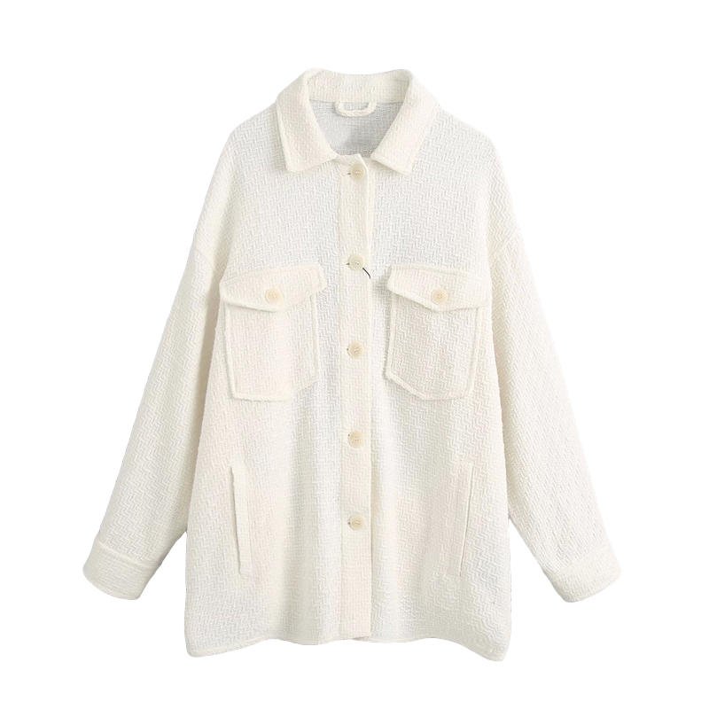 Elegant women woolen shirt 2020 autumn fashion ladies pocket loose shirt streetwear female oversize girls chic blouse, White
Elegant women woolen shirt 2020 autumn fashion ladies pocket loose shirt streetwear female oversize girls chic blouse, White