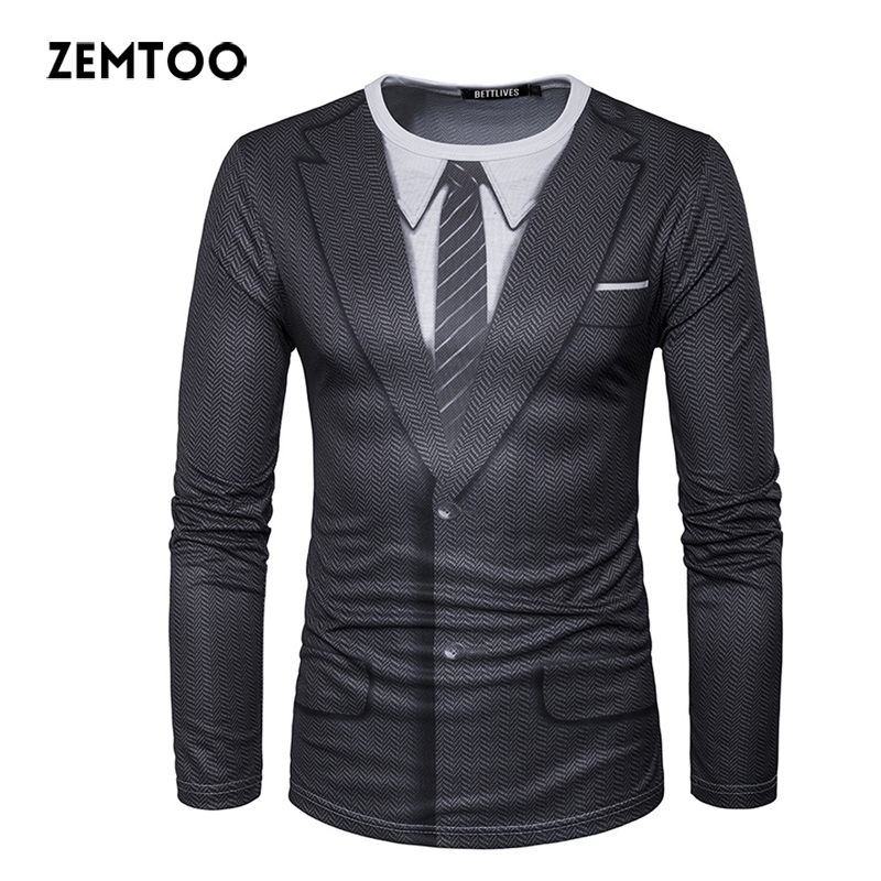 zemtoo Men T Shirts Brand Tuxedo Tees Homme Retro Tie Slim Fit Camisetas Men Long Sleeve Casual Tuxedo Shirt 3D Print Shirt T200224, B3720
zemtoo Men T Shirts Brand Tuxedo Tees Homme Retro Tie Slim Fit Camisetas Men Long Sleeve Casual Tuxedo Shirt 3D Print Shirt T200224, B3720
