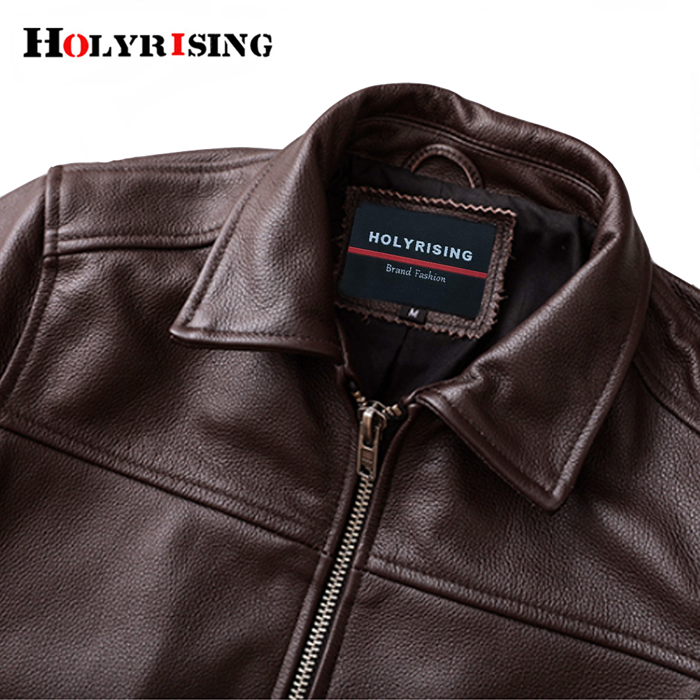 Men Genuine Jacket Vintage Brown Men Slim Fit Motorcycle Leather Jacket Plus Size 5XL Genuine Cowhide Spring Biker Coat 201128