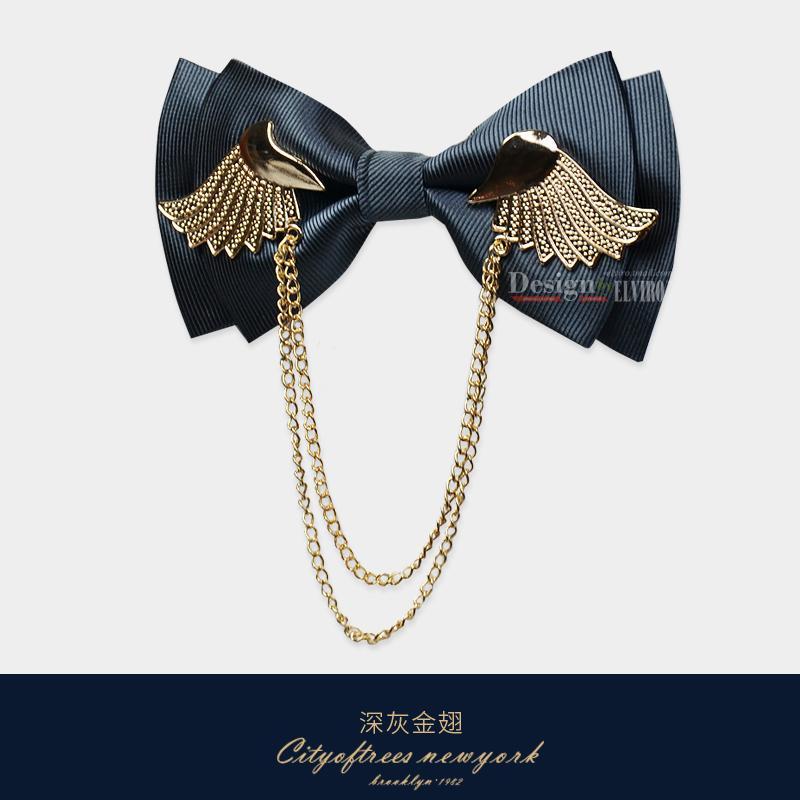 free shipping new fashion men's male man British metal double-layer bow tie gold host wedding dress Korean groom1
free shipping new fashion men's male man British metal double-layer bow tie gold host wedding dress Korean groom1