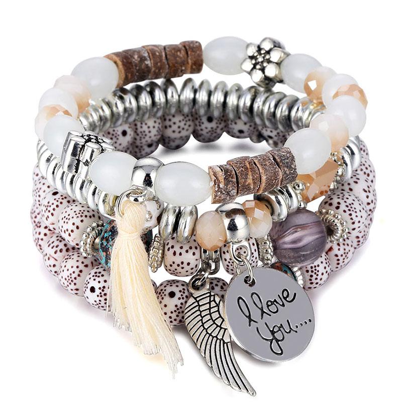 4 Pcs/Set Crystal Bead Bracelets Set for Women PU Vintage Bracelet Female Jewelry Tassel Natural Stone Charms Wristband Gift
4 Pcs/Set Crystal Bead Bracelets Set for Women PU Vintage Bracelet Female Jewelry Tassel Natural Stone Charms Wristband Gift