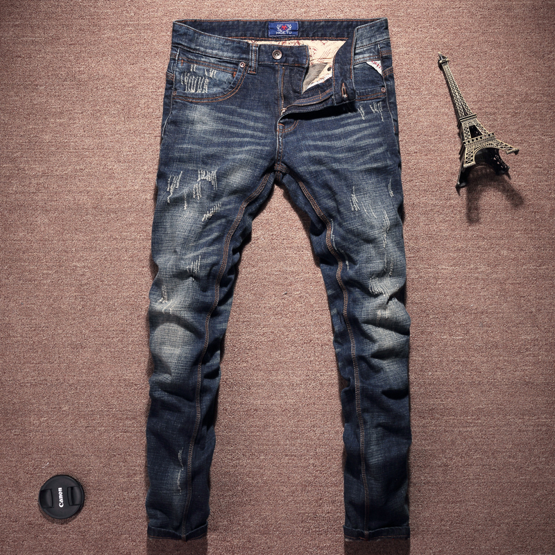 2021 New Italian Style Fashion Top Quality Retro Dark Blue Slim Fit Ripped Men Elastic Denim Pants Vintage Designer 9e4x
2021 New Italian Style Fashion Top Quality Retro Dark Blue Slim Fit Ripped Men Elastic Denim Pants Vintage Designer 9e4x