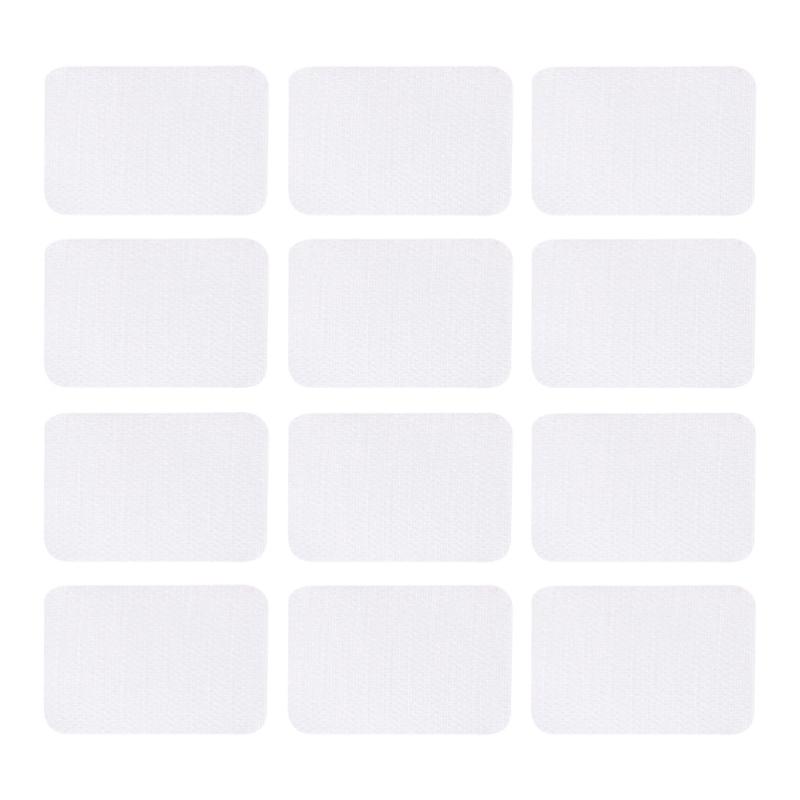 30PCS Adhesive Practical Hook and Loop Area Rug Stickers Patches for Bedroom, White