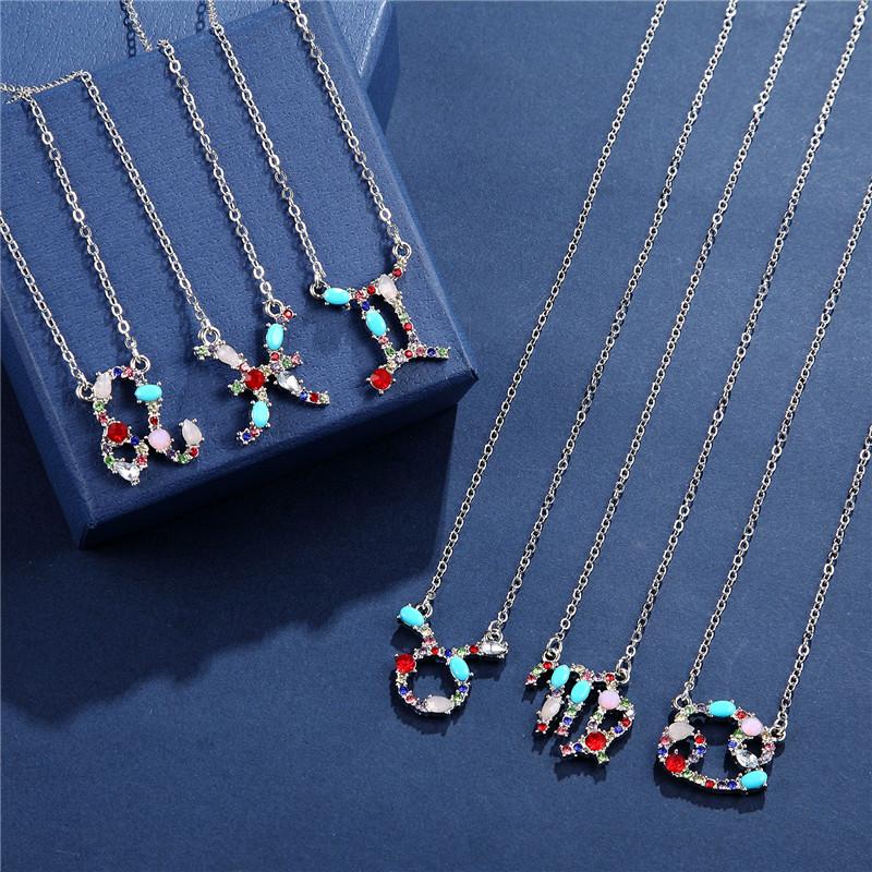 Twelve Zodiac Sign Crystal Pendant Necklace Women Constellation Initial Silver Color CZ Filled Name Necklaces Birthday Gifts
Twelve Zodiac Sign Crystal Pendant Necklace Women Constellation Initial Silver Color CZ Filled Name Necklaces Birthday Gifts
