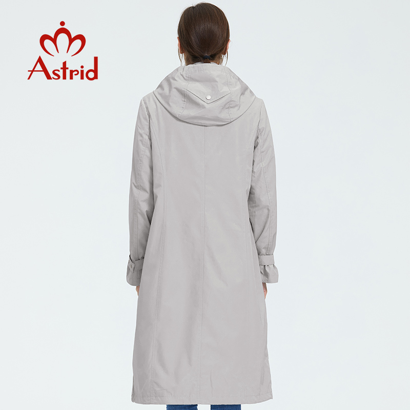 Astrid women trench coat big size spring fashion long windbreaker solid color Windproof temperament women coat AS-6325 201028