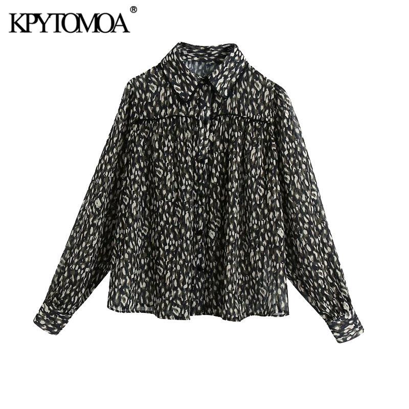 KPYTOMOA Women 2020 Fashion With Lace Trim Semi-sheer Animal Print Blouses Vintage Long Sleeve Button-up Female Shirts Chic Tops, As picture
KPYTOMOA Women 2020 Fashion With Lace Trim Semi-sheer Animal Print Blouses Vintage Long Sleeve Button-up Female Shirts Chic Tops, As picture