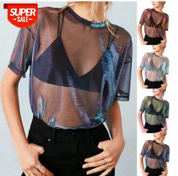Summer New B-ling Transparent T Shirt Women Sheer Short Sleeve Mesh Top Tshirt Party Shirts Casual Loose Fashion Shirt Colorful #kc1u, White
Summer New B-ling Transparent T Shirt Women Sheer Short Sleeve Mesh Top Tshirt Party Shirts Casual Loose Fashion Shirt Colorful #kc1u, White