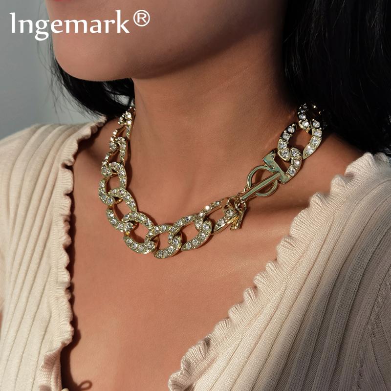 Chains Hip Hop Luxury Iced Out Crystal Necklace Collares Bling Rhinestone Pave Cuban Lariat Link Chain Men Jewelry
Chains Hip Hop Luxury Iced Out Crystal Necklace Collares Bling Rhinestone Pave Cuban Lariat Link Chain Men Jewelry