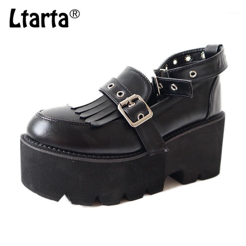 LTARTA 2020 Autumn New Platform Thick Shoes Tassel Buckle Slanted Heel High Heels Shoes Women Casual Boot -B598-361, Black 
LTARTA 2020 Autumn New Platform Thick Shoes Tassel Buckle Slanted Heel High Heels Shoes Women Casual Boot -B598-361, Black