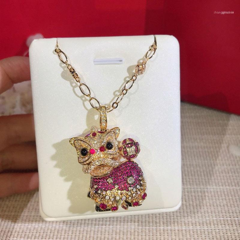 Women Necklace Lion Necklace 18K gold for Women's High Jewelry Christmas Party Gift Can be used as a brooch 1:111
Women Necklace Lion Necklace 18K gold for Women's High Jewelry Christmas Party Gift Can be used as a brooch 1:111