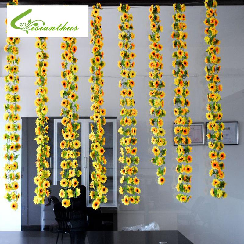 Hot Sale 1PCS Artificial Yellow Sunflower Garland Silk Wedding Party Home Flowers Arch Gazebo Decor Vines Free Shipping, As picture
Hot Sale 1PCS Artificial Yellow Sunflower Garland Silk Wedding Party Home Flowers Arch Gazebo Decor Vines Free Shipping, As picture