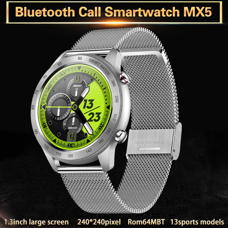 Smartwatch MX5 Fitness Tracker Smart Watch Android Men Women Sports Wristbrand 1.3inch 240*240pixel RAM64M ROM64M 230mAh IP68 Waterproof Custom Dial 13 Sports Modes
Smartwatch MX5 Fitness Tracker Smart Watch Android Men Women Sports Wristbrand 1.3inch 240*240pixel RAM64M ROM64M 230mAh IP68 Waterproof Custom Dial 13 Sports Modes