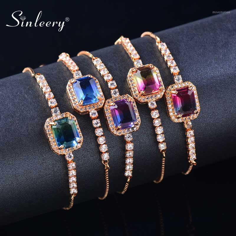 SINLEERY Shining Multicolor Charm Bracelet Yellow Gold Color Chain Tiny Crystal Blue Zircon Bracelet For Women Jewelry SL379 SSC1
SINLEERY Shining Multicolor Charm Bracelet Yellow Gold Color Chain Tiny Crystal Blue Zircon Bracelet For Women Jewelry SL379 SSC1