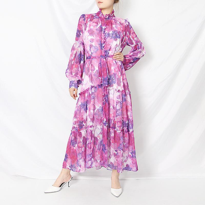 Holiday wind Autumn Runway Women Vintage Print Floral Dress Ladies Single-breasted Lace-up Elegant Party Maxi Long Dress Vestido, Blue
Holiday wind Autumn Runway Women Vintage Print Floral Dress Ladies Single-breasted Lace-up Elegant Party Maxi Long Dress Vestido, Blue