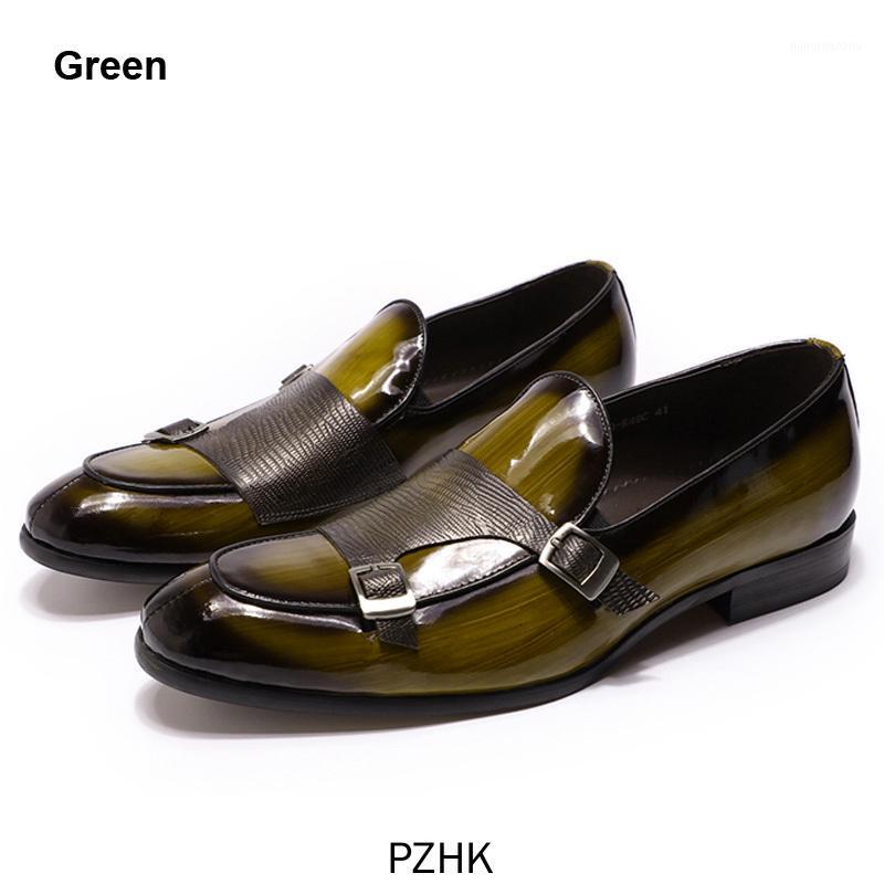 

Zapatos De Vestir De Fiesta Boda Con Mocasines Para Hombre Cuero Patente Marca La Marca, Negro, Verde1, Black