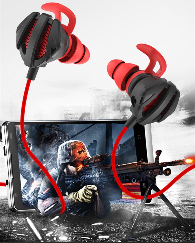 Gaming Headphones In-Ear Eating Chicken With Wheat Subwoofer Computer E-sports Headset Desktop Notebook Mobile Phone Universal