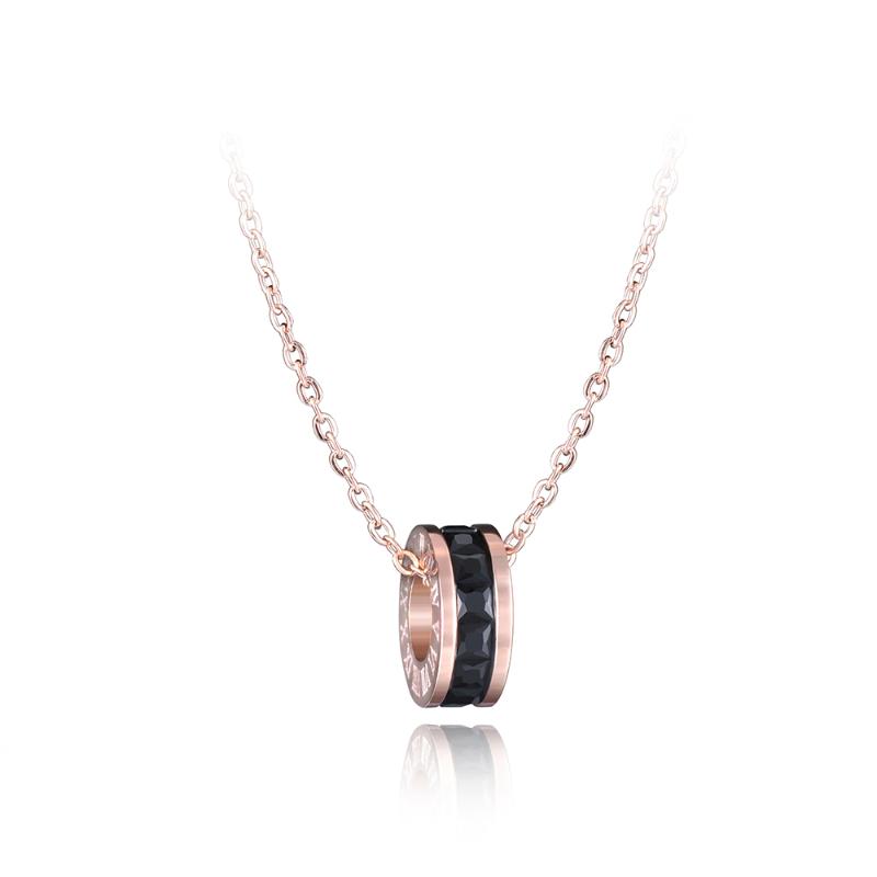 Pendant Necklaces Black Cubic Zirconia Roman Letter Necklace For Women Stainless Steel Wedding Female Jewelry N17023
Pendant Necklaces Black Cubic Zirconia Roman Letter Necklace For Women Stainless Steel Wedding Female Jewelry N17023