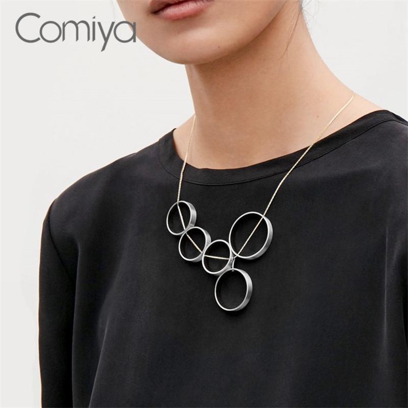 Comiya Maxi Necklace For Women Gold Silver Color Zinc Alloy Circles Shape Collare Pendant Feminino Colar Necklaces Femme Jewelry
Comiya Maxi Necklace For Women Gold Silver Color Zinc Alloy Circles Shape Collare Pendant Feminino Colar Necklaces Femme Jewelry