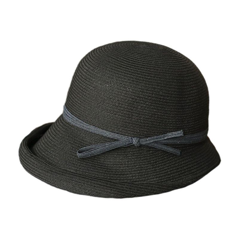 Women Hepburn Retro Sun Hat Contrast Color Bowknot Roll Brim Foldable Bucket Cap 28GD, Bk
Women Hepburn Retro Sun Hat Contrast Color Bowknot Roll Brim Foldable Bucket Cap 28GD, Bk