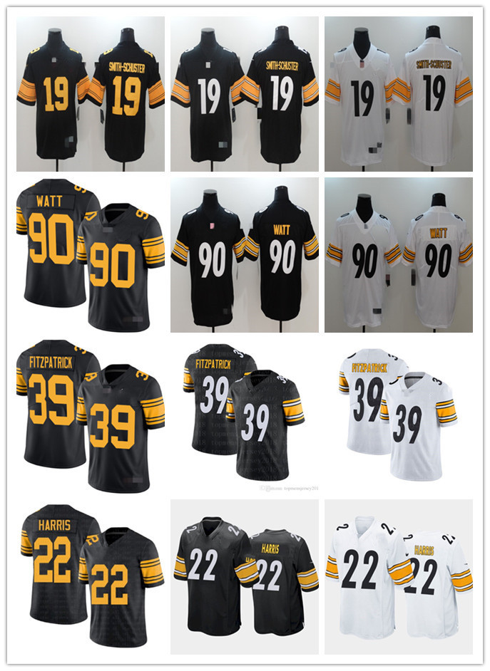 Menes Womens Youth 19 JuJu Smith-Schuster 90 T.J. Watt 22 Najee Harris 39 Minkah Fitzpatrick Football Jerseys gr 1, Black;red 
Menes Womens Youth 19 JuJu Smith-Schuster 90 T.J. Watt 22 Najee Harris 39 Minkah Fitzpatrick Football Jerseys gr 1, Black;red