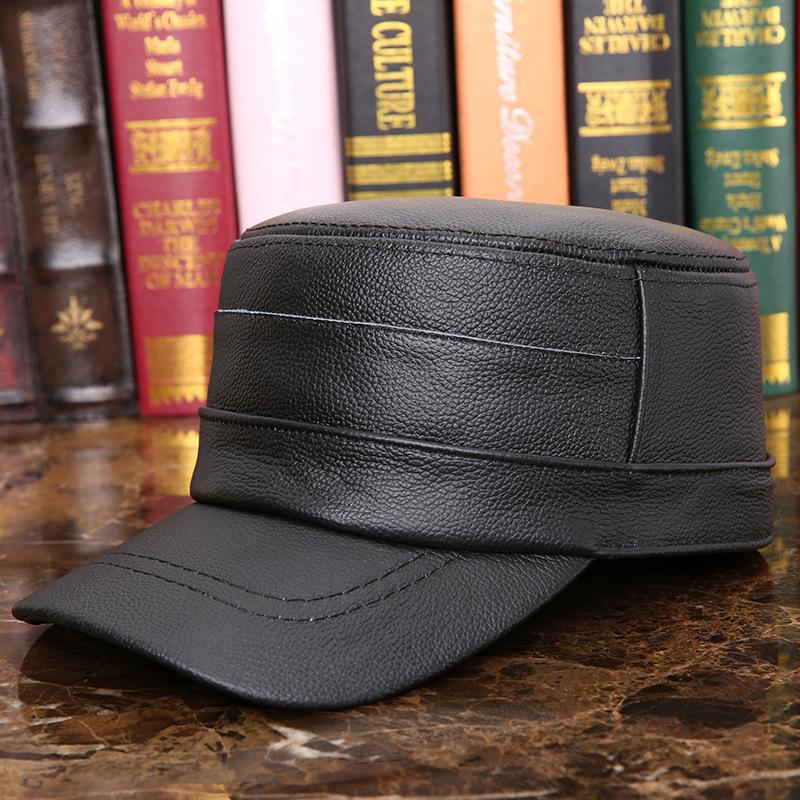 H7003 Fashion Male Cap Fall Winter Cowskin Warm Flat Top Hat High Quality Middle-aged Elderly Men Genuine Leather Hats, Black
H7003 Fashion Male Cap Fall Winter Cowskin Warm Flat Top Hat High Quality Middle-aged Elderly Men Genuine Leather Hats, Black