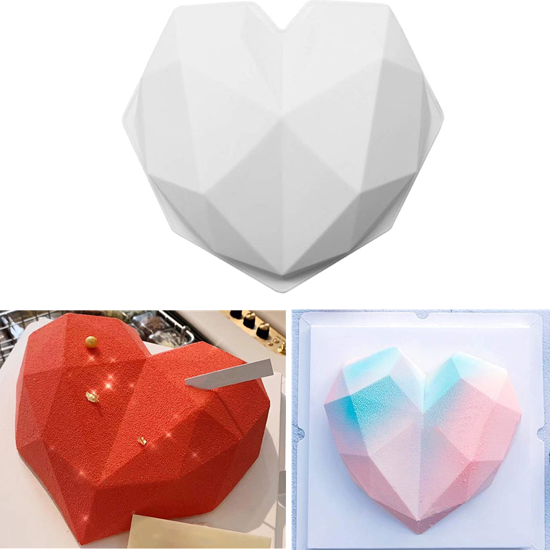 Food Grade 3D Diamond Heart Shape Silicone Molds For Baking Sponge Chiffon Mousse Dessert Cake Jelly Molds Chocolate Mould
Food Grade 3D Diamond Heart Shape Silicone Molds For Baking Sponge Chiffon Mousse Dessert Cake Jelly Molds Chocolate Mould