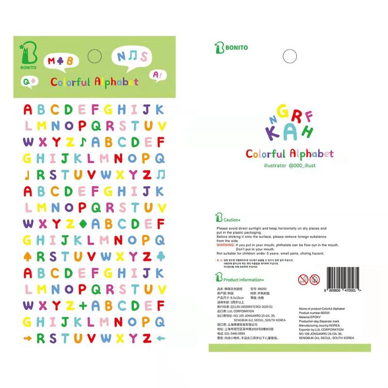 Gift Wrap Korea Brand Bonito Colorful Numbers Alphabet 3D Crystal Epoxy Sticker DIY Scrapbooking Stationery Diary Mobile Cups Decoration
Gift Wrap Korea Brand Bonito Colorful Numbers Alphabet 3D Crystal Epoxy Sticker DIY Scrapbooking Stationery Diary Mobile Cups Decoration