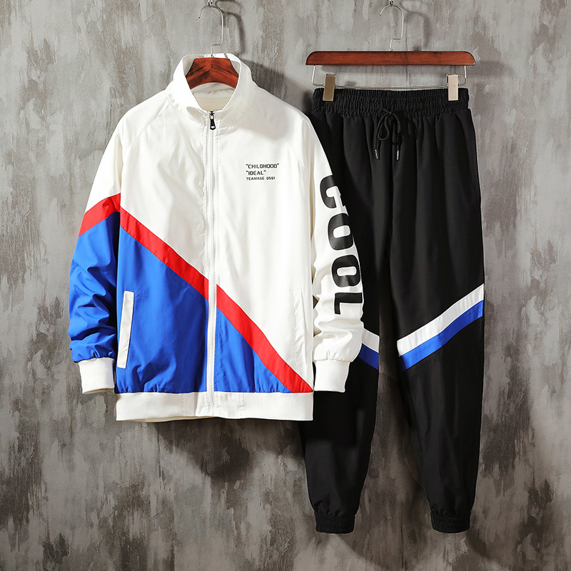 2021 New Men's Spring Autumn Tracksuit Men Two Piece Clothing Sets Casual Track Suit Sportswear Mens Hip Hop Jacket+pant 3vzx, Black
2021 New Men's Spring Autumn Tracksuit Men Two Piece Clothing Sets Casual Track Suit Sportswear Mens Hip Hop Jacket+pant 3vzx, Black