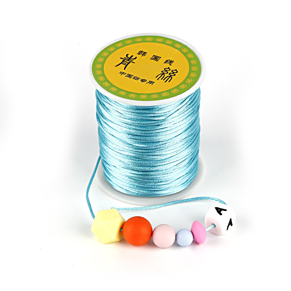 TYRY.HU 80 meter Silicone Beads Craft Making Teether Chain Accessories 1.5mm Satin Silk Nylon Cord For DIY Teething Necklace Y1221