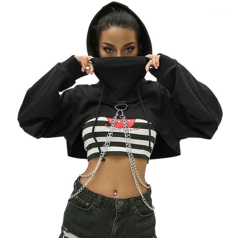 Black Cropped Hoodie Women Loose Chain Patchwork Pullover Sweatshirt Fashion Streetwear Sweat Femme Hoodies Top1
Black Cropped Hoodie Women Loose Chain Patchwork Pullover Sweatshirt Fashion Streetwear Sweat Femme Hoodies Top1