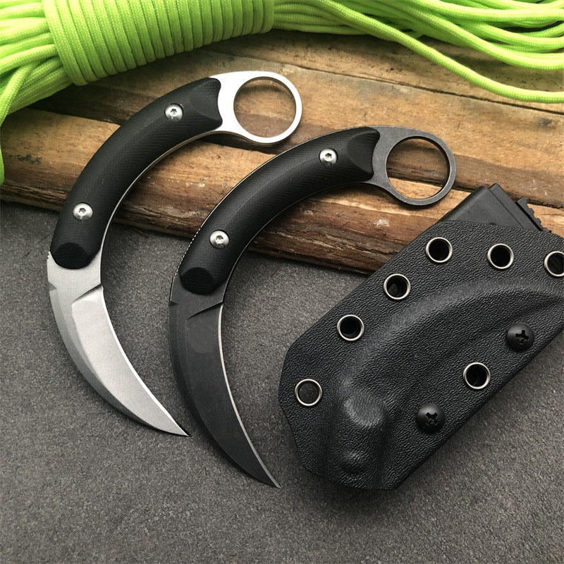 New Karambit Claw Fixed Blade Knife Karambits Tactical Knives 440C Stone Wash Blade Steel Handle Self-defense Survival Outdoor Hunting Knife
New Karambit Claw Fixed Blade Knife Karambits Tactical Knives 440C Stone Wash Blade Steel Handle Self-defense Survival Outdoor Hunting Knife