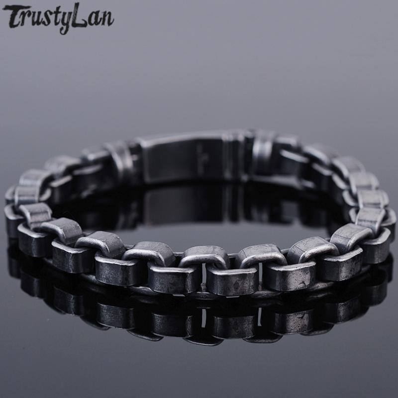 Link, Chain 25.5CM Classic Black Stainless Steel Bracelets For Men 9MM Wide Man Bracelet Bangle Hip Hop Cast Hand Jewelry Accessories
Link, Chain 25.5CM Classic Black Stainless Steel Bracelets For Men 9MM Wide Man Bracelet Bangle Hip Hop Cast Hand Jewelry Accessories