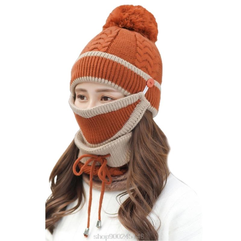 Women Winter 3 In 1 Beanie Hat Circle Scarf Face Cover Mask Set Plush Lined Knit Pompom Skull Cap Neck Warmer N24 20 Dropship, Wr
Women Winter 3 In 1 Beanie Hat Circle Scarf Face Cover Mask Set Plush Lined Knit Pompom Skull Cap Neck Warmer N24 20 Dropship, Wr