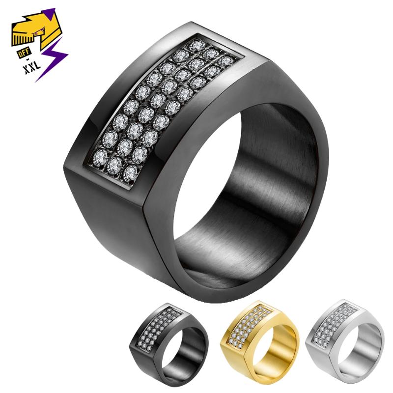 Hiphop Out Crystal Rings for Men Gold Silver Color Titanium Steel Big Square Black Ring Women Wedding Hip hop Jewelry
Hiphop Out Crystal Rings for Men Gold Silver Color Titanium Steel Big Square Black Ring Women Wedding Hip hop Jewelry