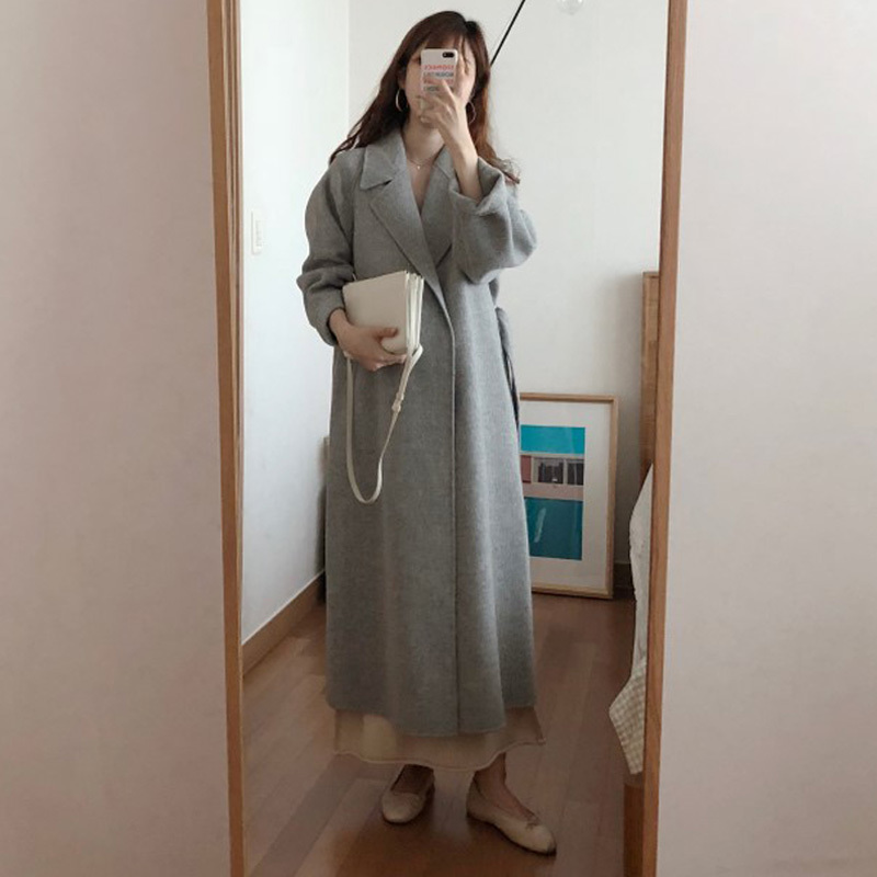 Women Korean Winter Long Overcoat Outwear Coat Loose Plus Size Cardigans Long Sleeve Manteau Femme Hiver Elegant 201216